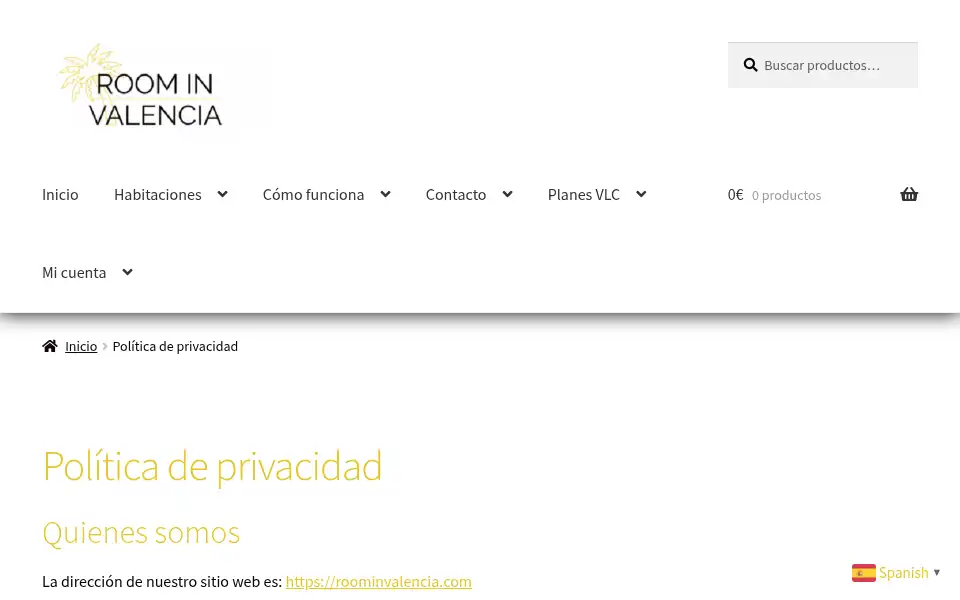 Screenshot of roominvalencia.com