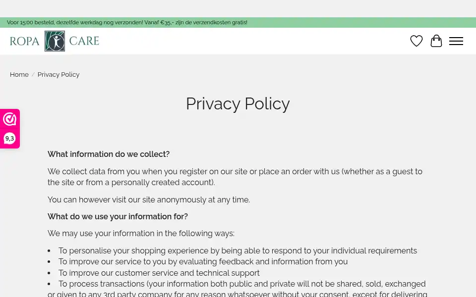 Screenshot of ropanail.com