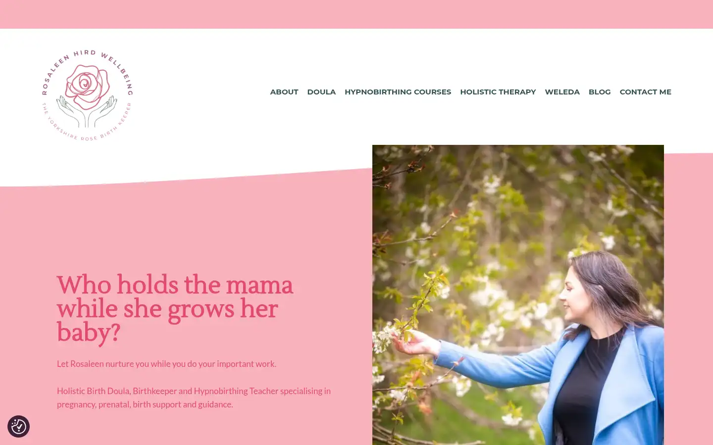 Screenshot of rosaleenhirdwellbeing.uk