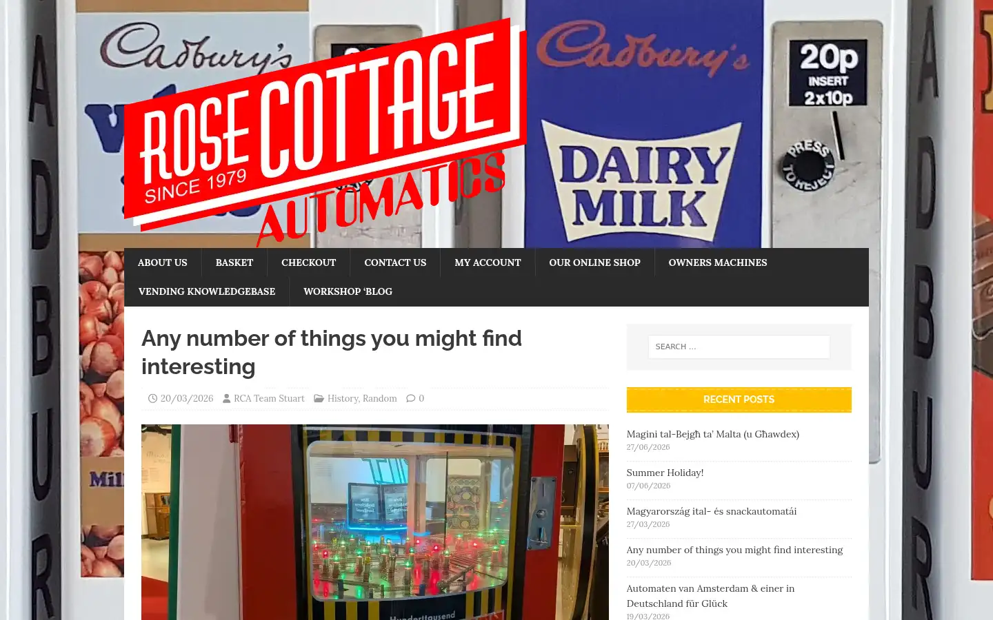 Screenshot of rosecottagevintage.co.uk