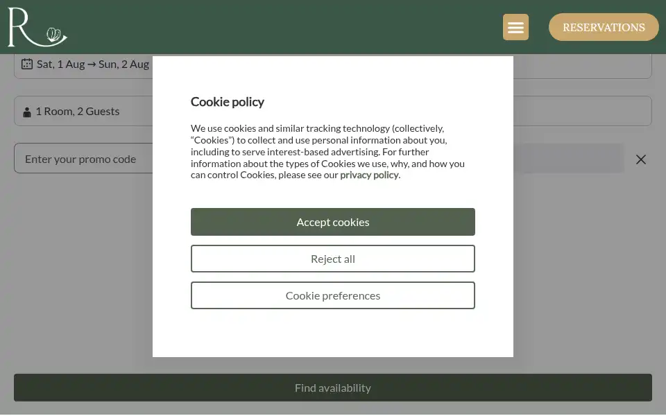 Screenshot of rosemayhotel.com