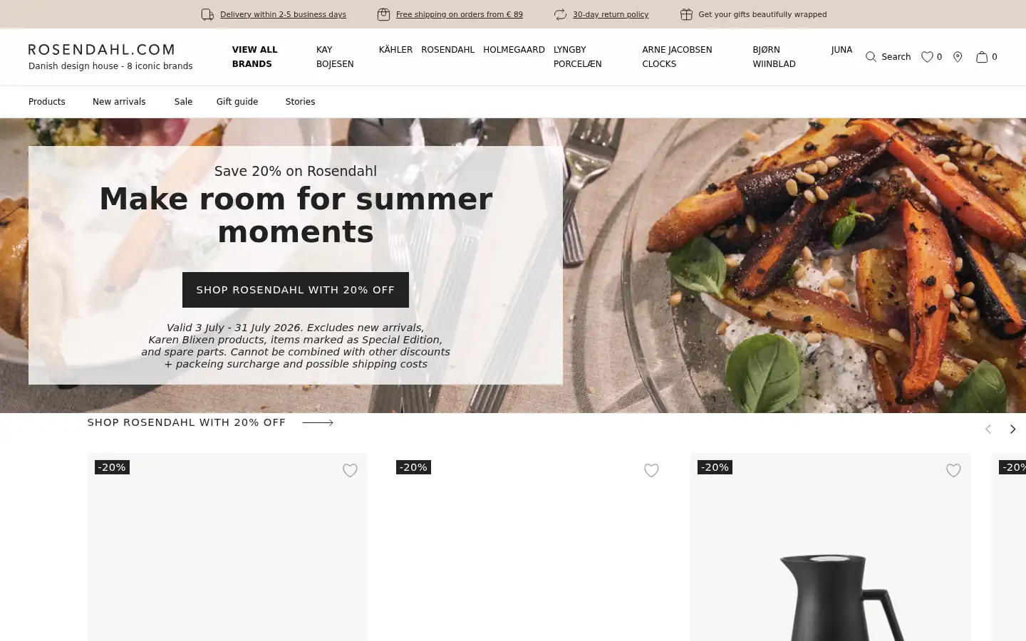 Screenshot of rosendahl.com