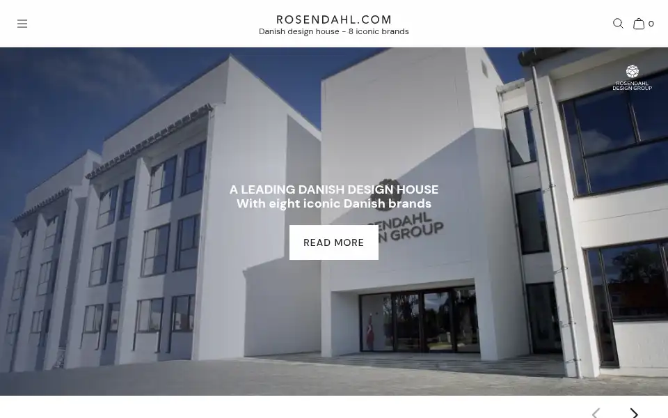 Screenshot of rosendahldesigngroup.dk