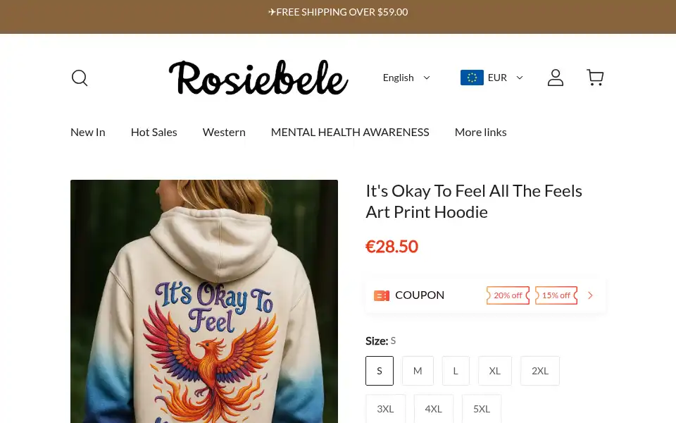 Screenshot of rosiebele.com
