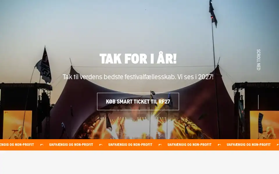Screenshot of roskilde-festival.dk