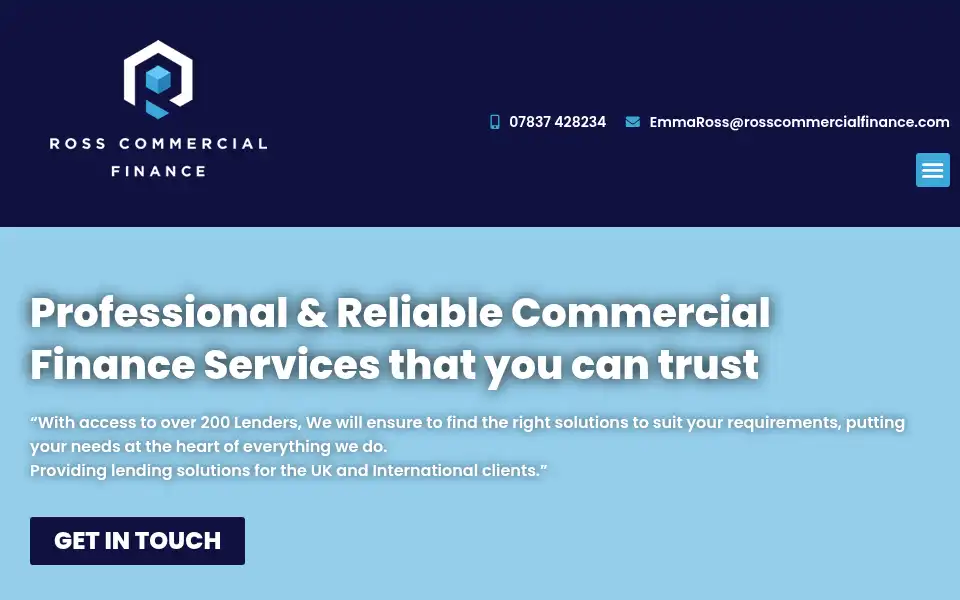 Screenshot of rosscommercialfinance.com