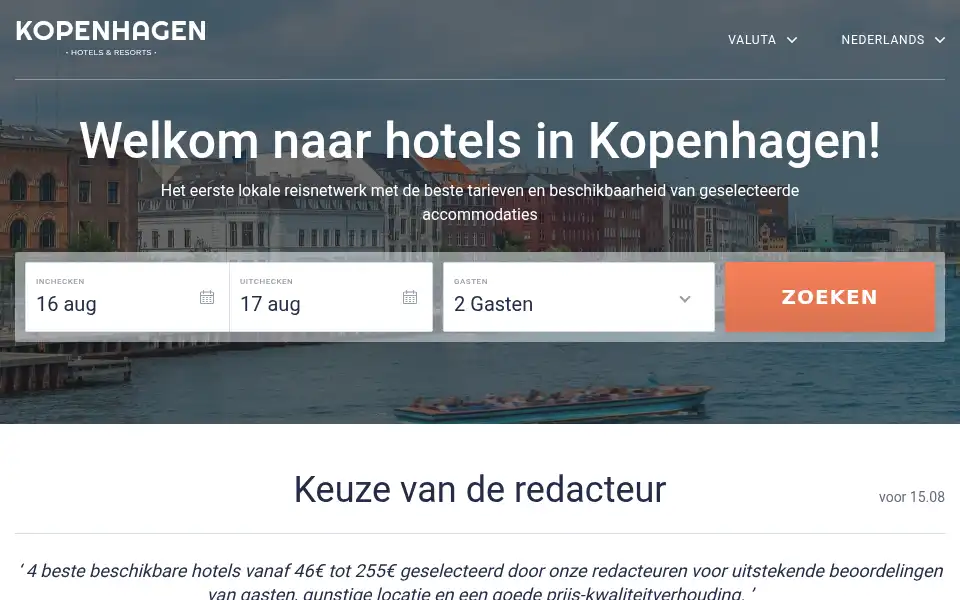 Screenshot of rossini.copenhagen-hotel.net