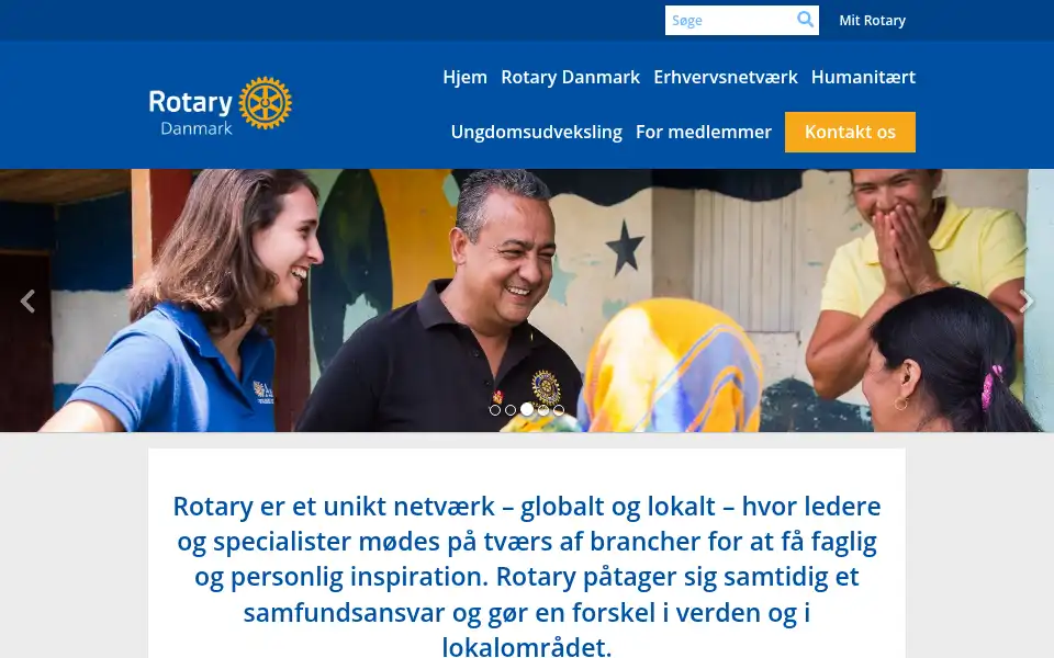 Screenshot of rotary.dk