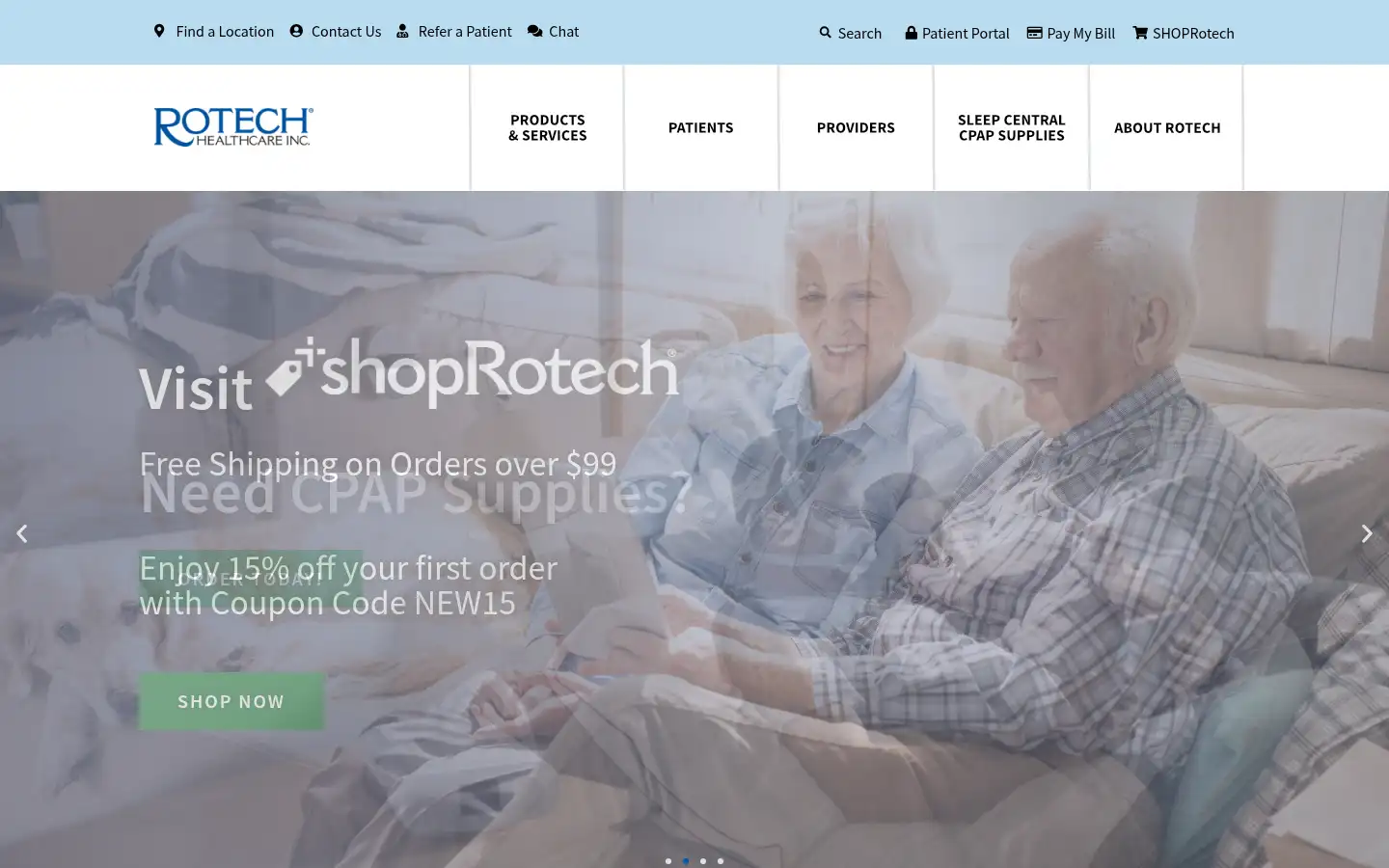 Screenshot of rotech.com