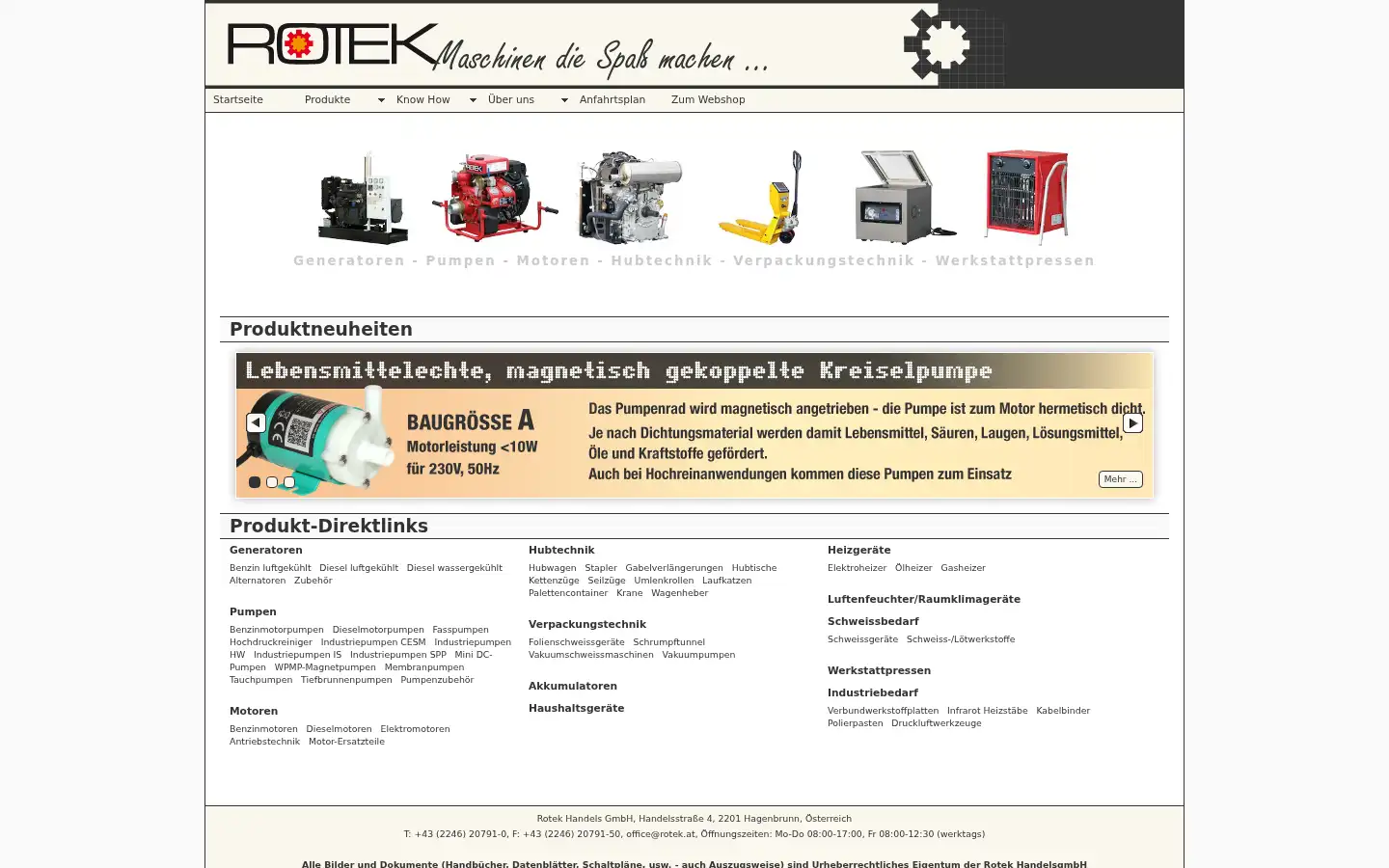 Screenshot of rotek.at