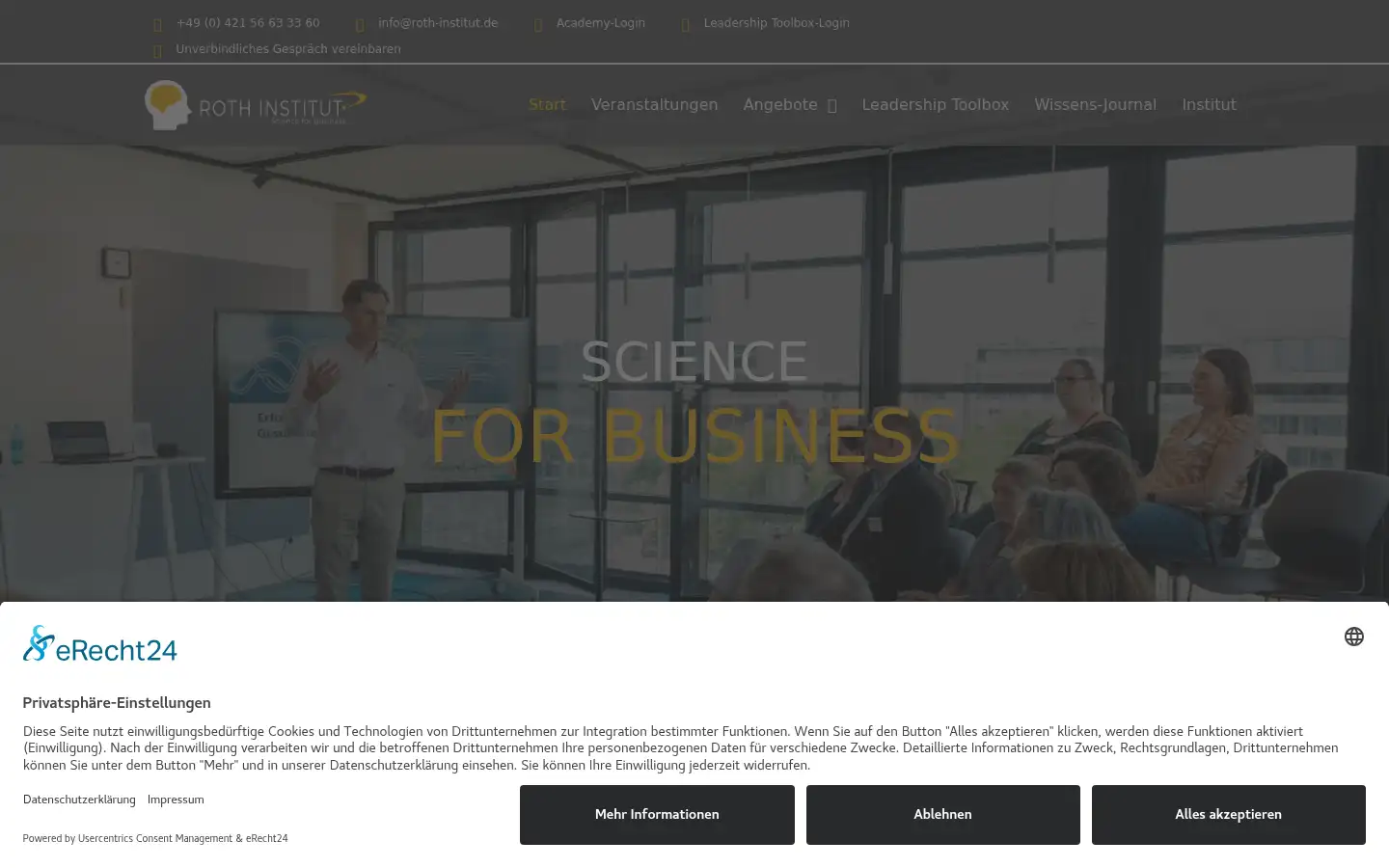 Screenshot of roth-institut.de