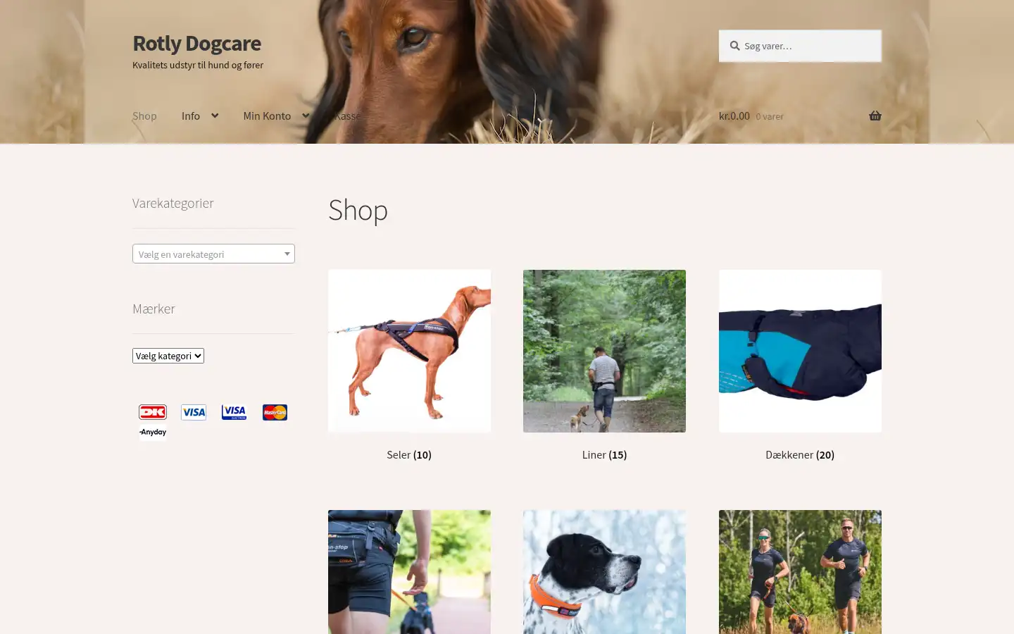 Screenshot of rotlydogcare.dk
