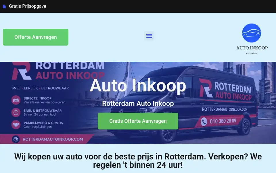 Screenshot of rotterdamautoinkoop.com