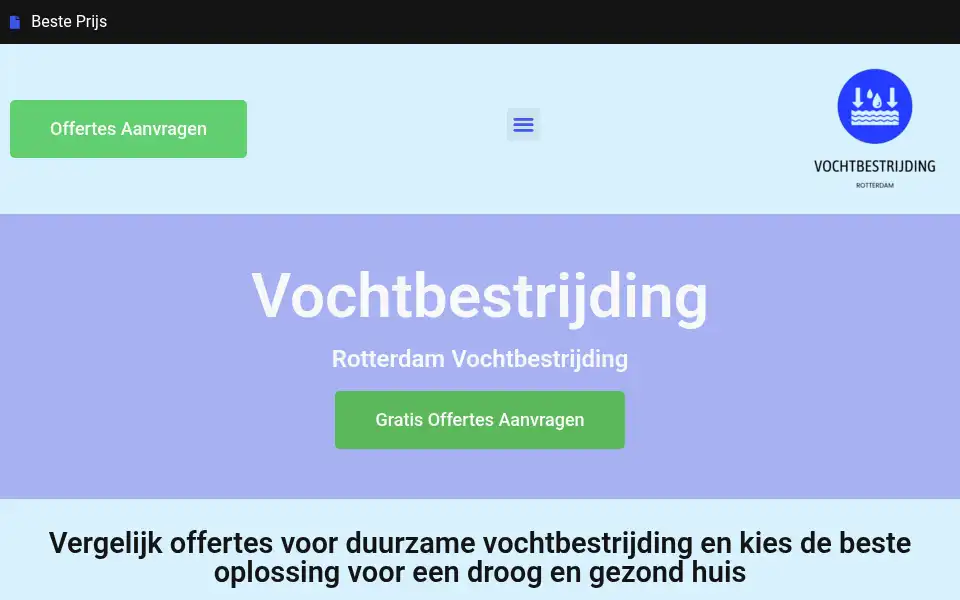 Screenshot of rotterdamvochtbestrijding.com