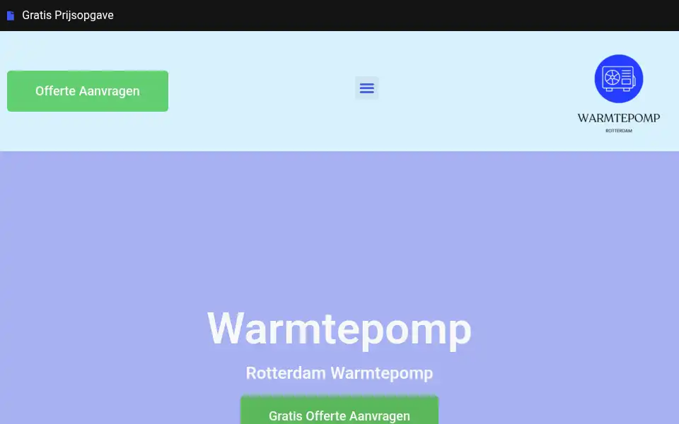 Screenshot of rotterdamwarmtepomp.com