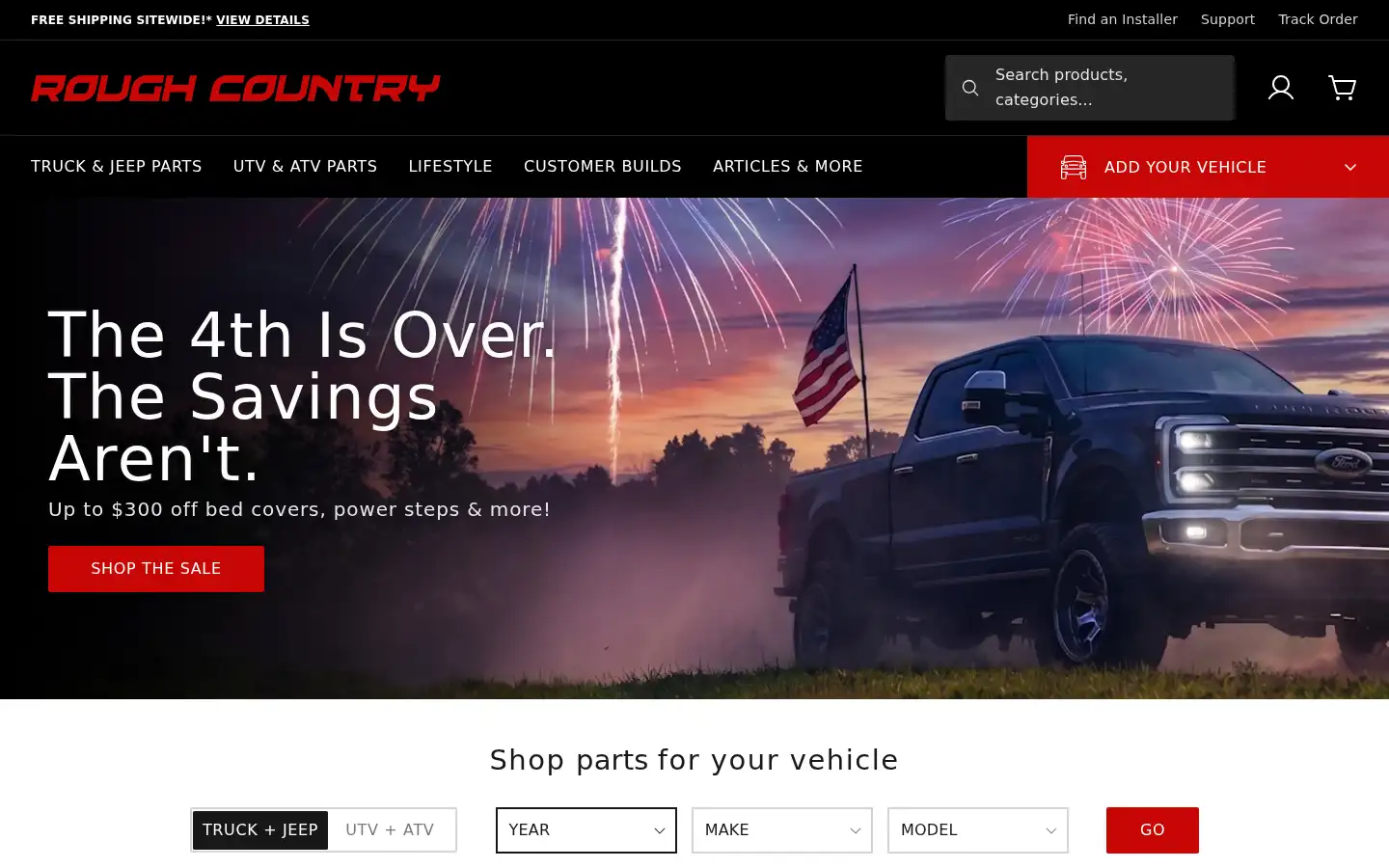 Screenshot of roughcountry.com