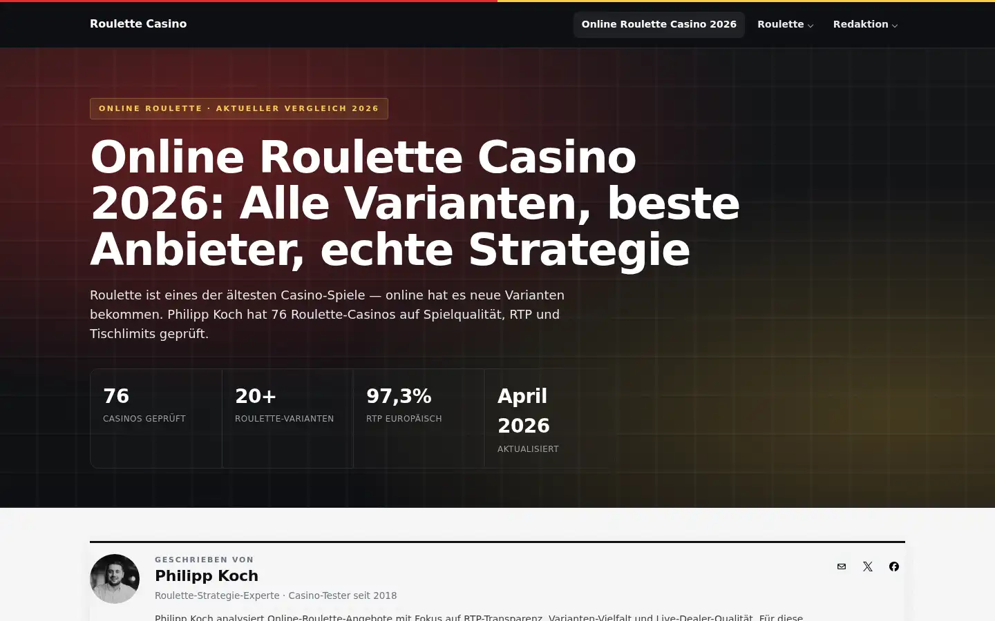 Screenshot of roulettecasinosite.com