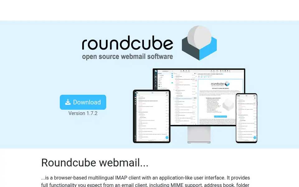 Screenshot of roundcube.net