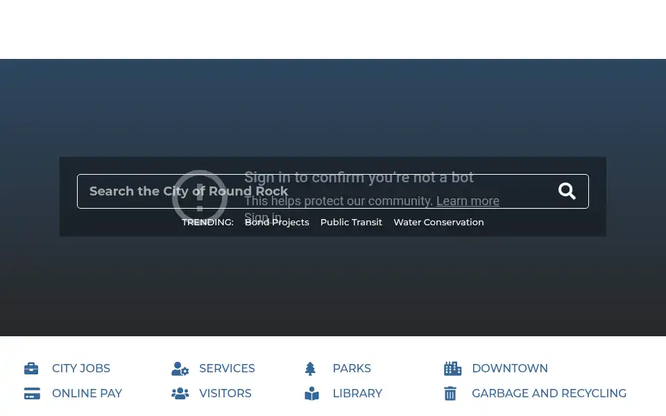 Screenshot of roundrocktexas.gov