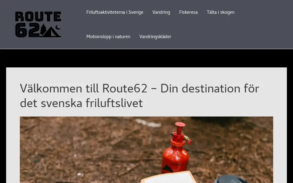 Screenshot of route62.se