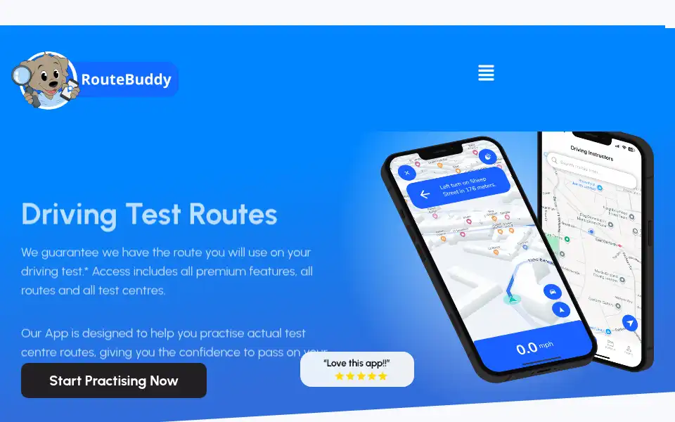 Screenshot of routebuddy.co.uk