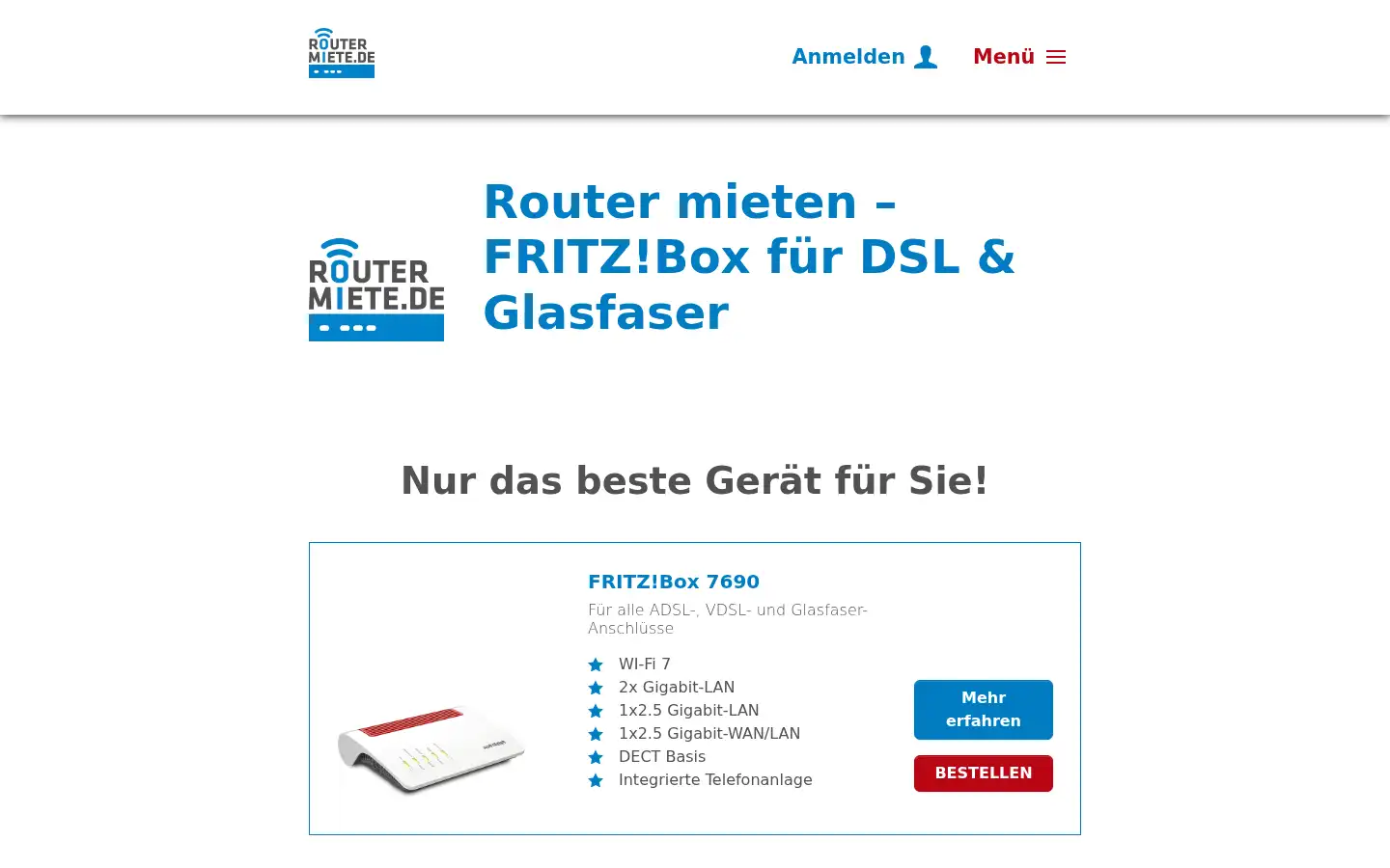 Screenshot of routermiete.de