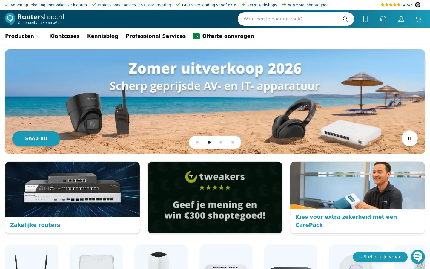 Screenshot of routershop.nl