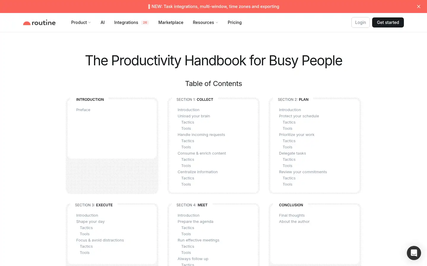 Screenshot of routine.co