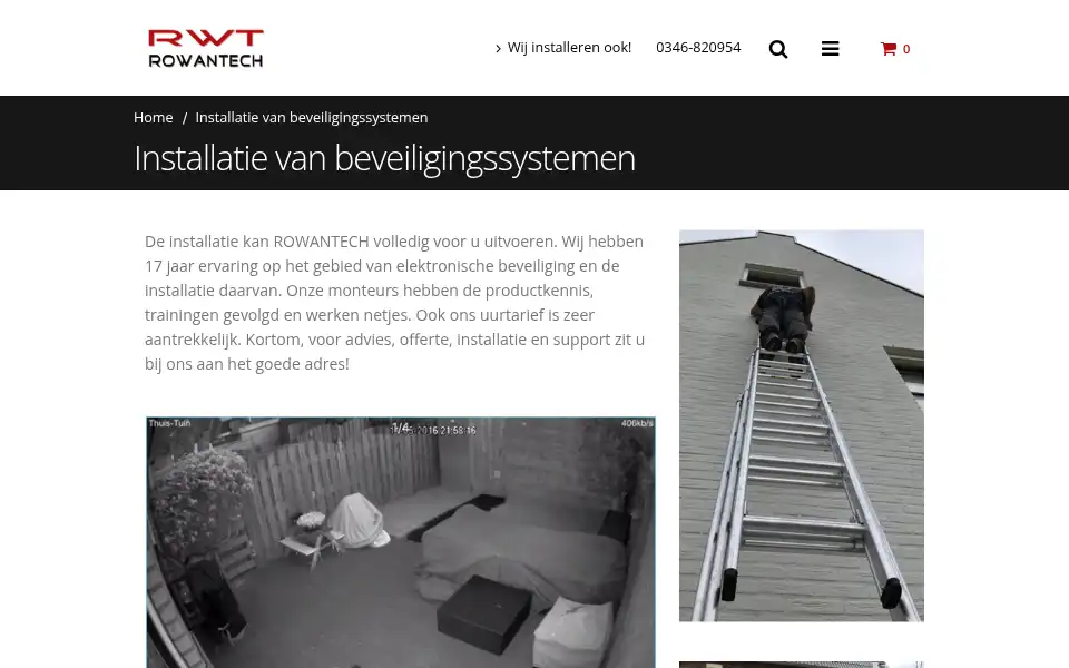 Screenshot of rowantech.nl