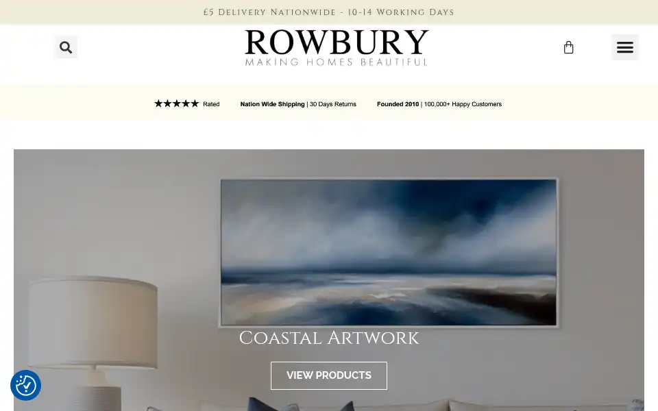 Screenshot of rowbury.co.uk