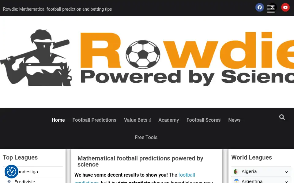 Screenshot of rowdie.co.uk