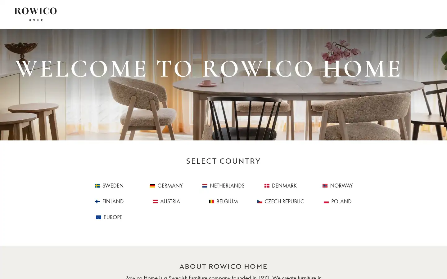 Screenshot of rowicohome.com