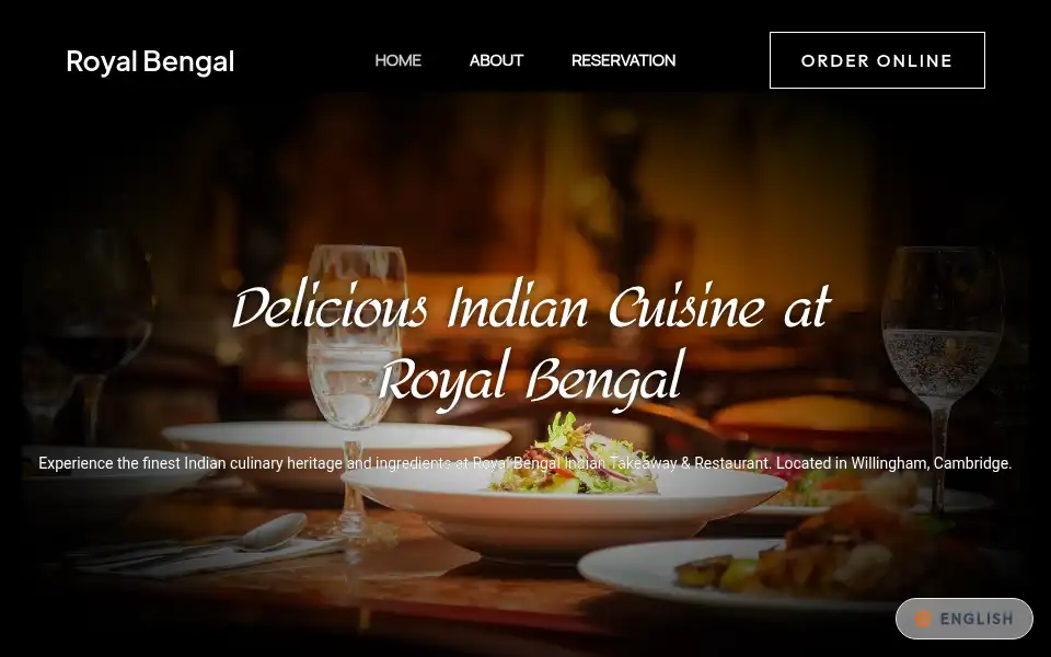 Screenshot of royalbengalwillingham.com