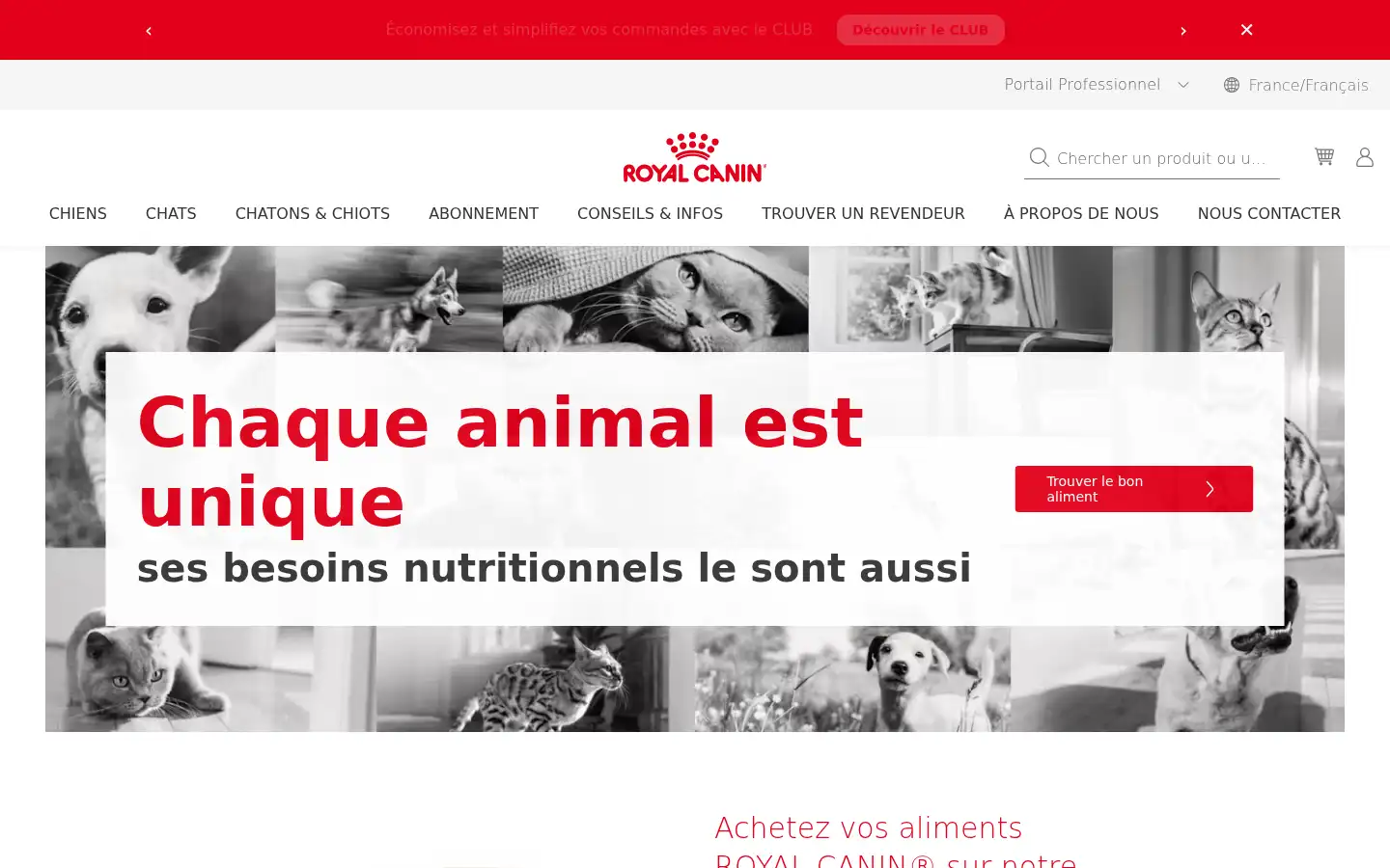 Screenshot of royalcanin.com