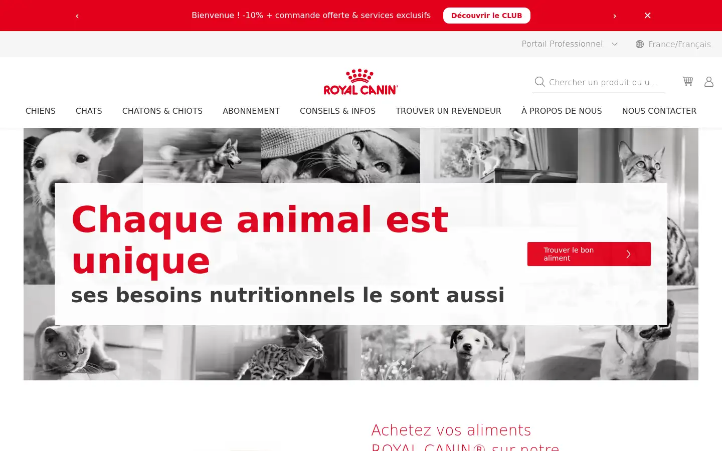 Screenshot of royalcanin.fr