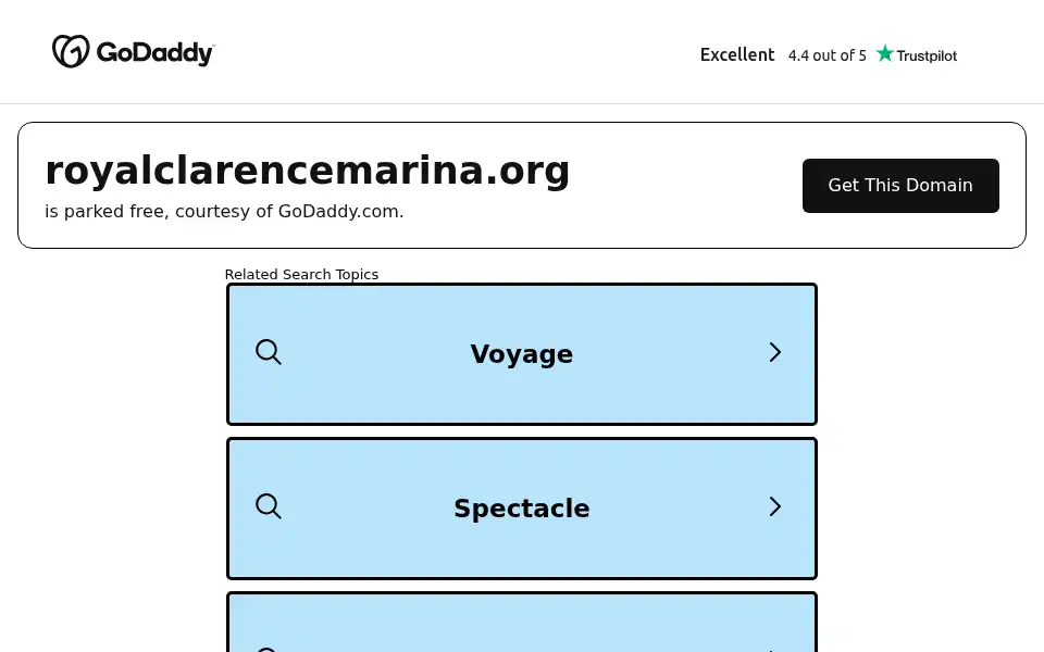 Screenshot of royalclarencemarina.org