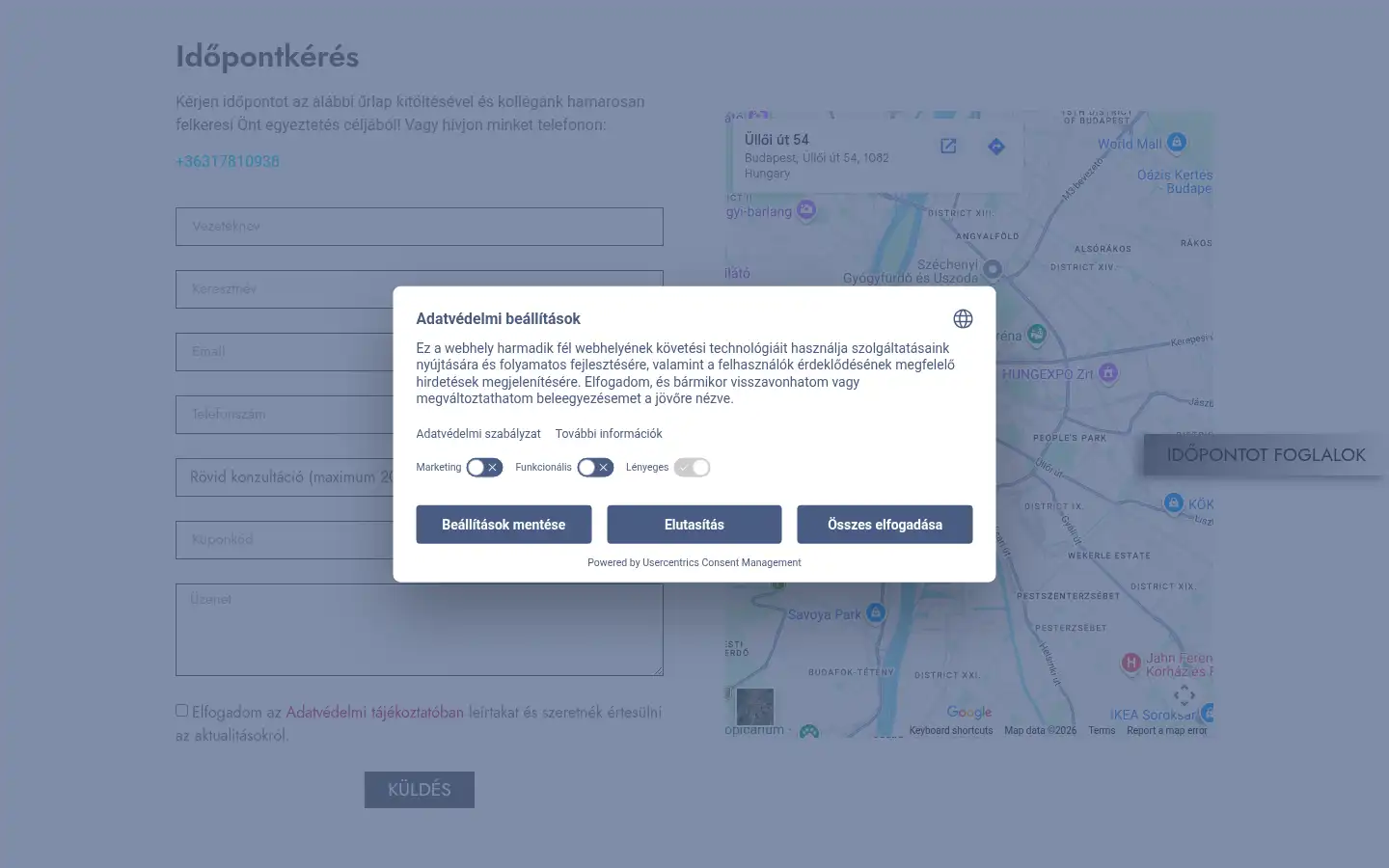 Screenshot of royaldent.hu