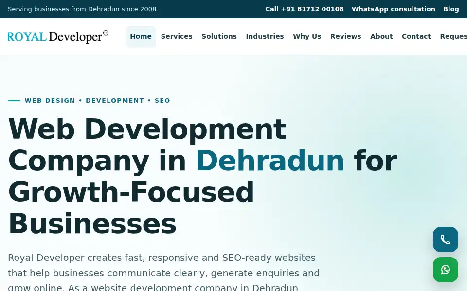Screenshot of royaldeveloper.in