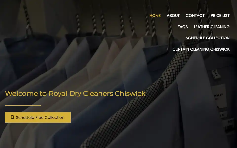 Screenshot of royaldrycleaners.co.uk