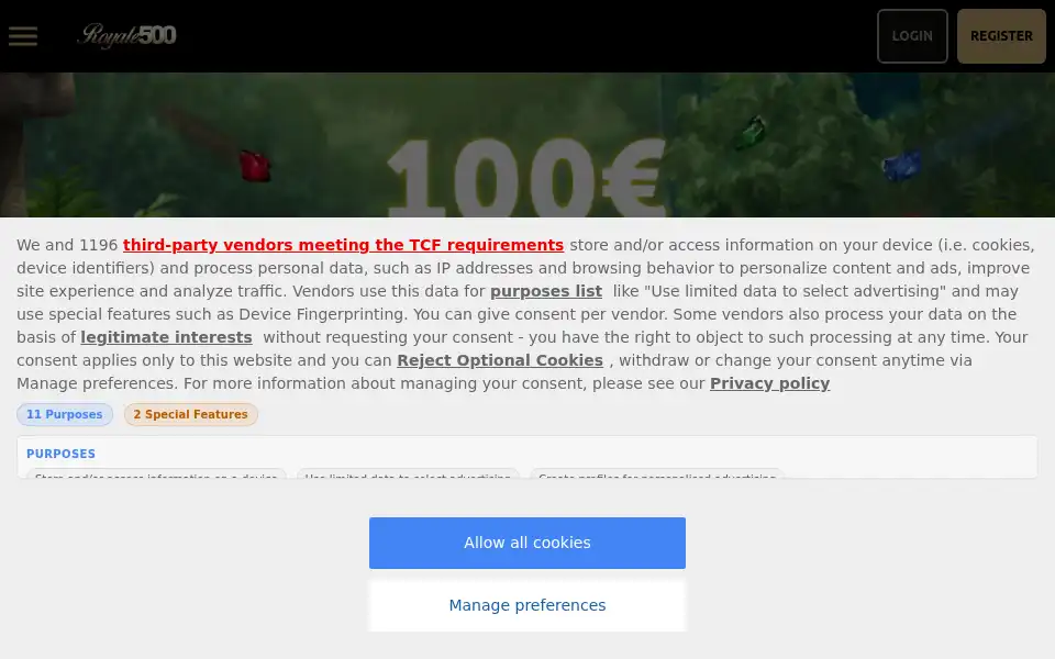 Screenshot of royale500.com