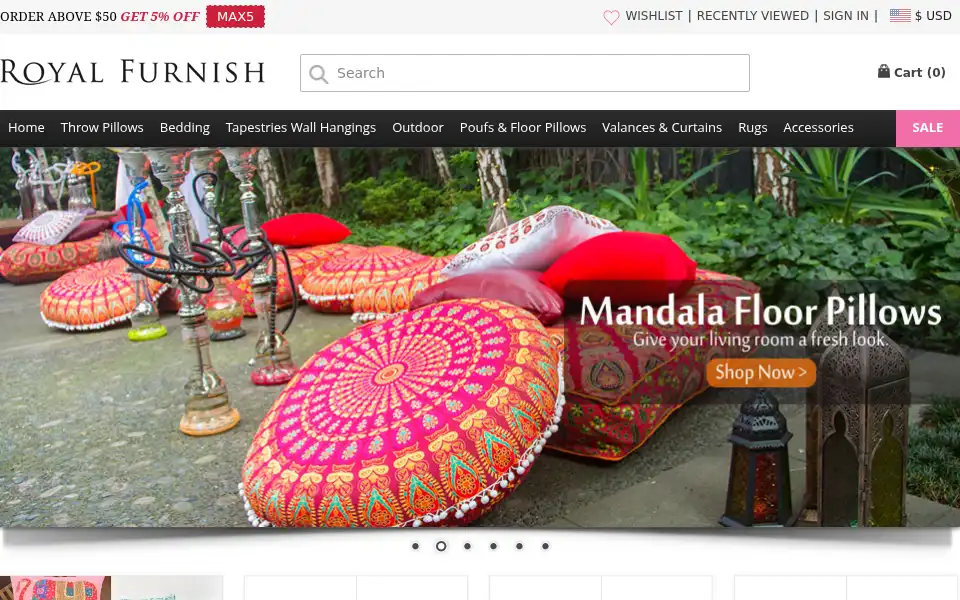 Screenshot of royalfurnish.com