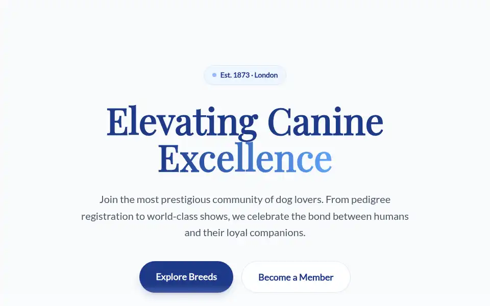 Screenshot of royalkennelclub.org.uk