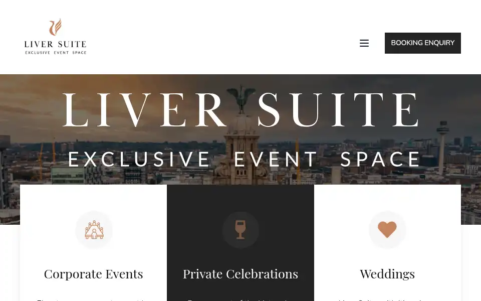Screenshot of royalliverbuildingvenue.co.uk