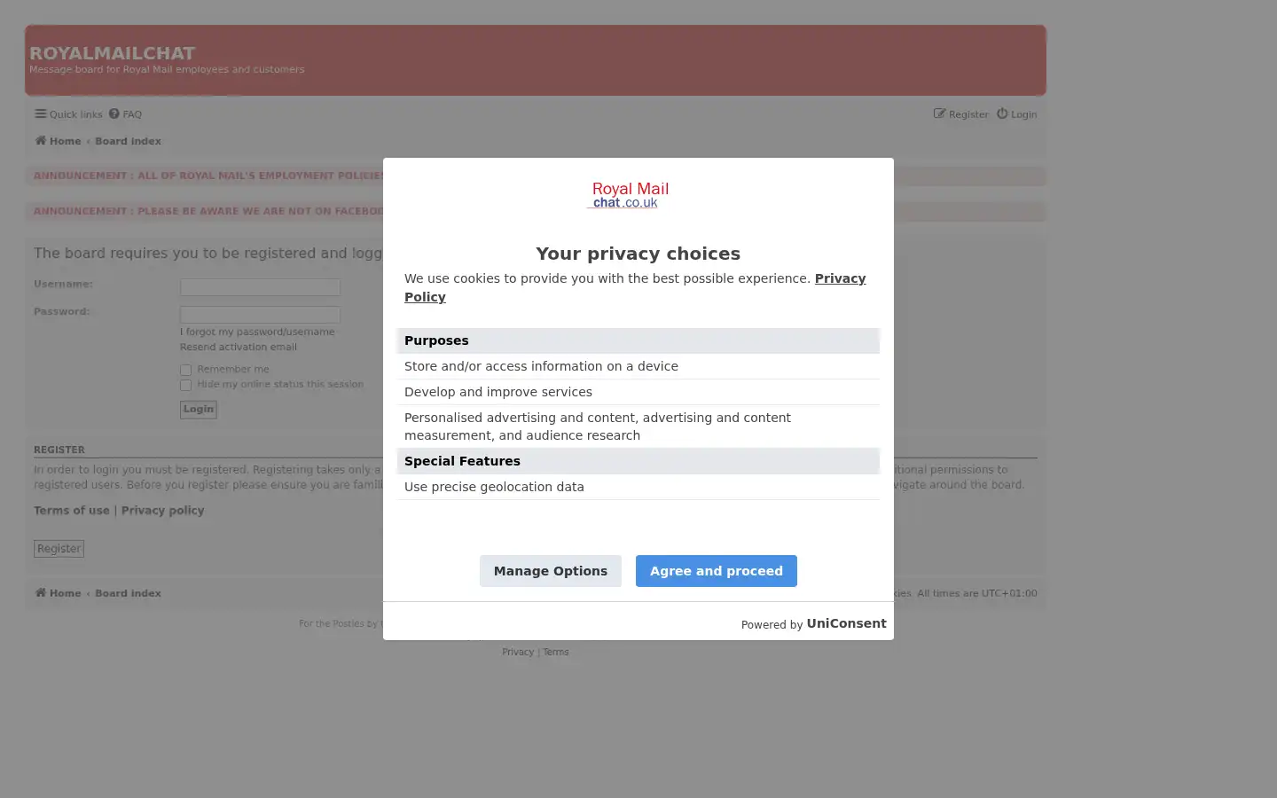 Screenshot of royalmailchat.co.uk