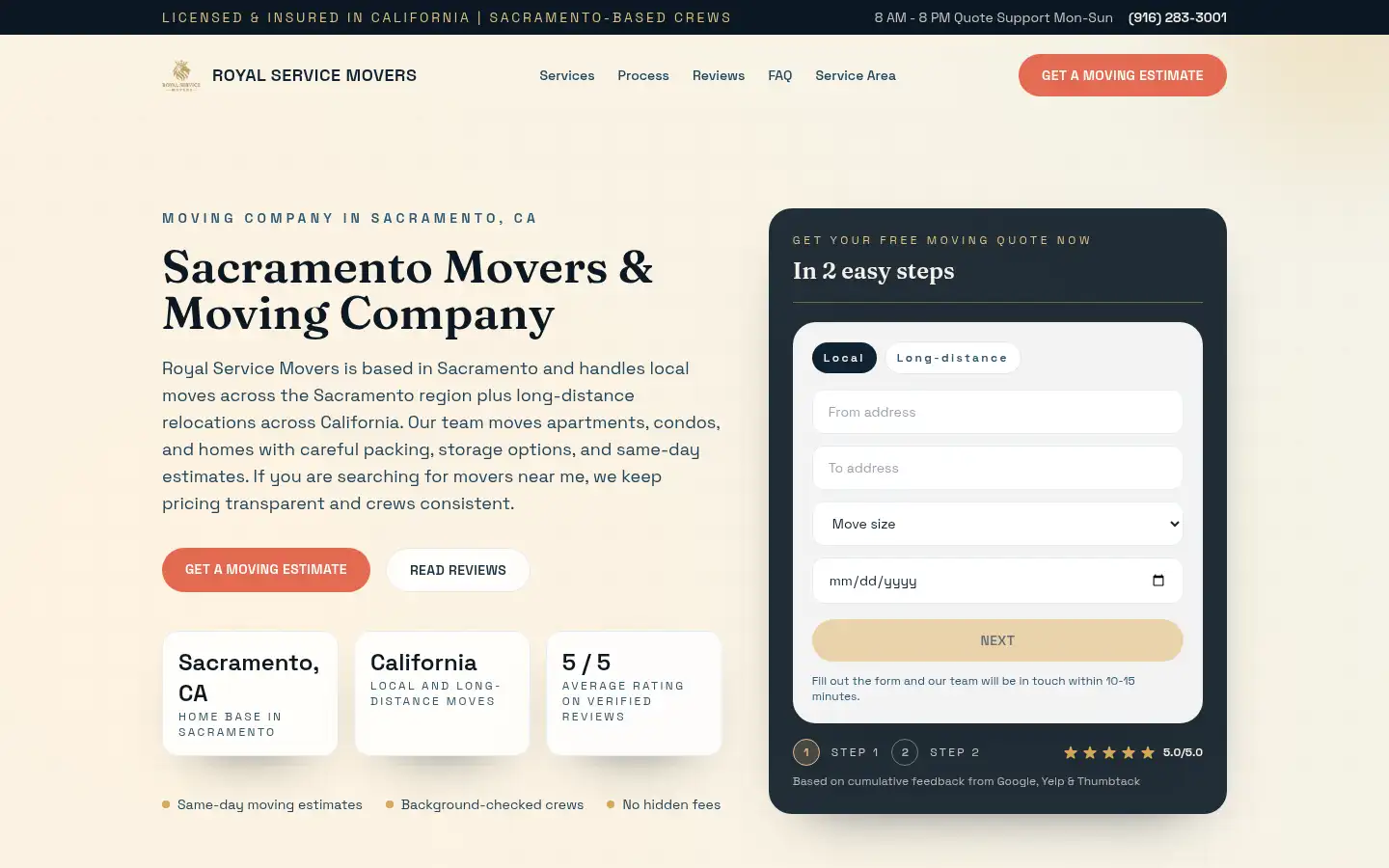 Screenshot of royalmovers.pro