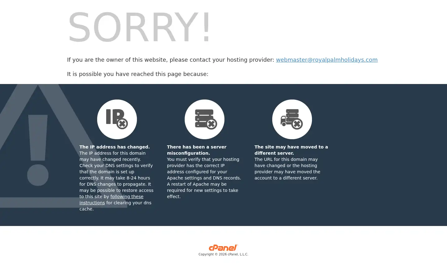 Screenshot of royalpalmholidays.com
