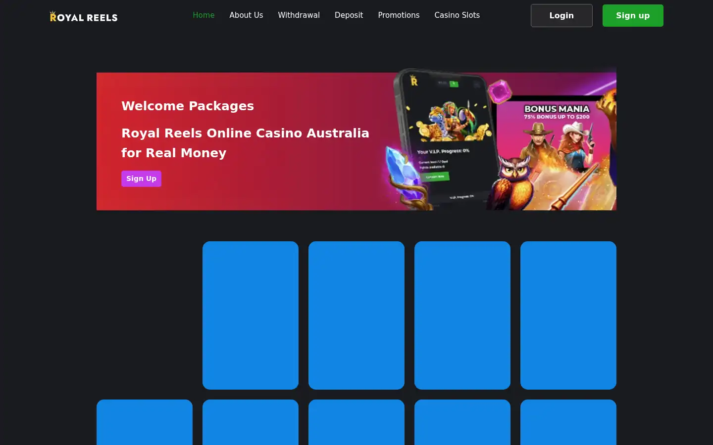 Screenshot of royalreels.ai
