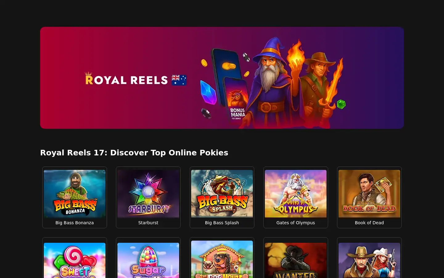Screenshot of royalreels17casino.com