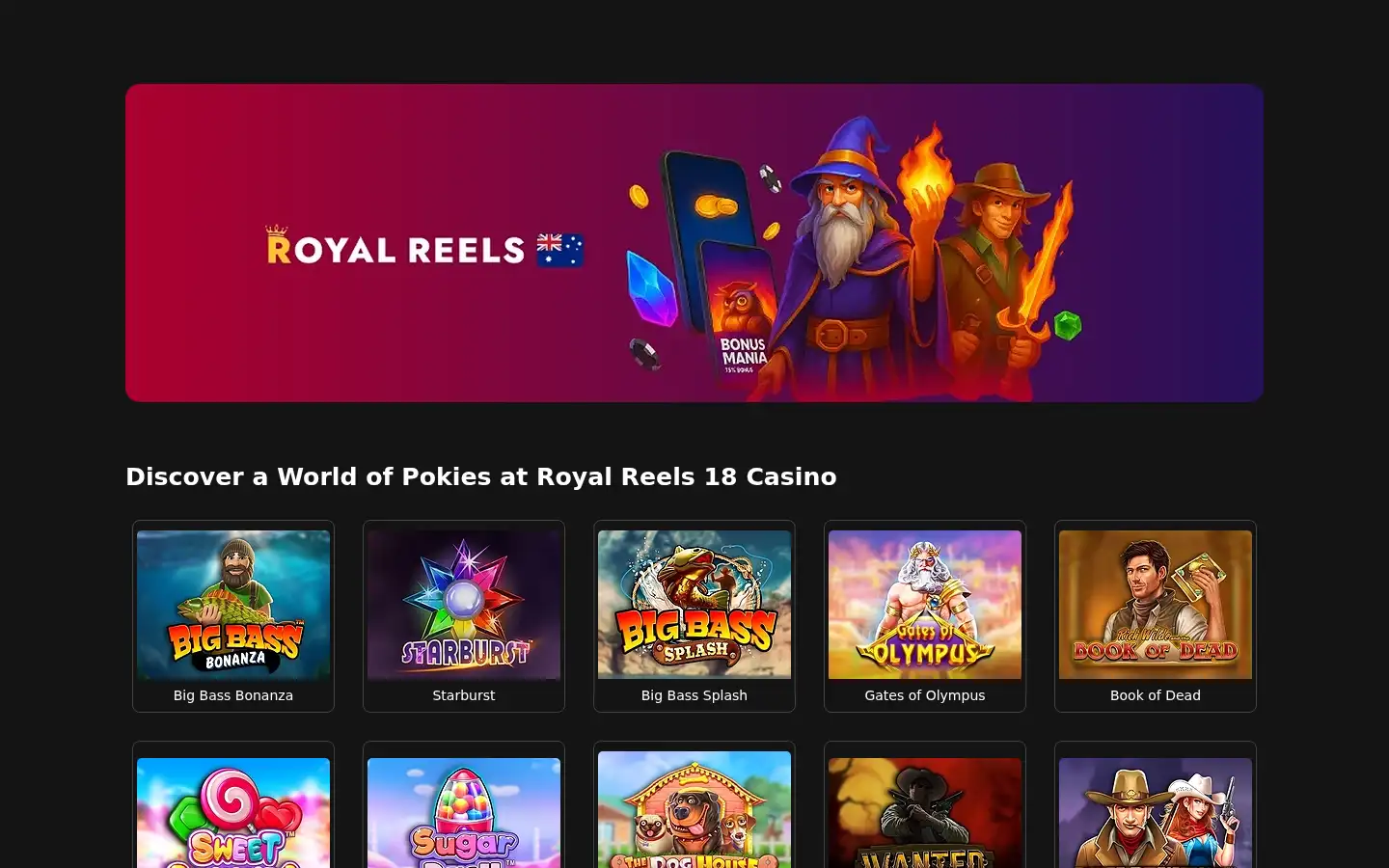 Screenshot of royalreels18.bet