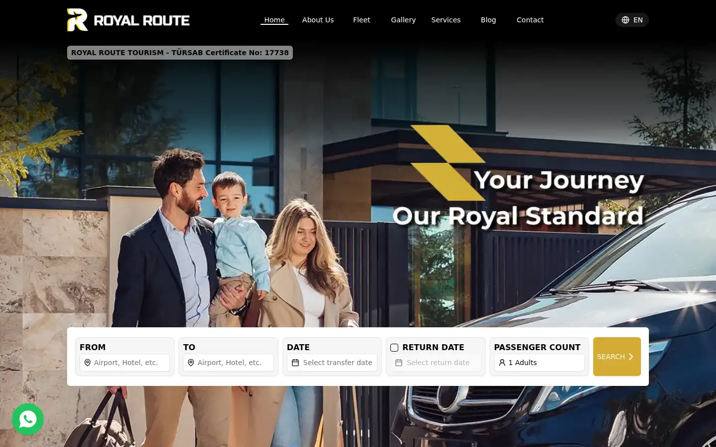 Screenshot of royalroute.net